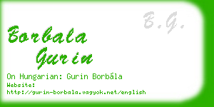 borbala gurin business card