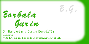 borbala gurin business card